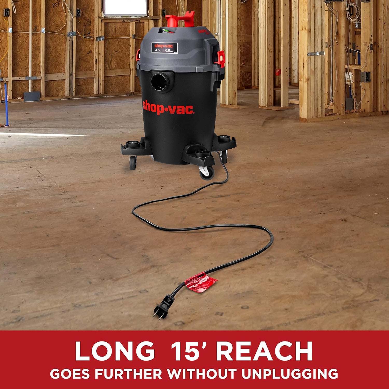Shop-Vac® 6 Gallon Ultra Quiet 4.5 Peak HP Wet/Dry Vacuum - Image 9